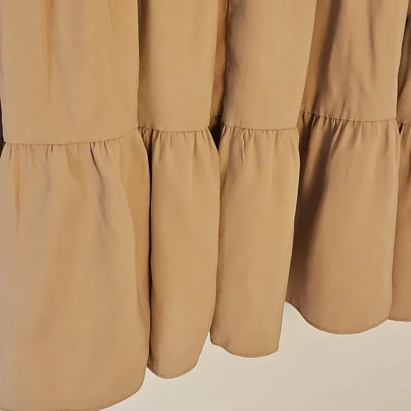 Zara Tan Long Sleeve Tiered Dress - Picture 7 of 8